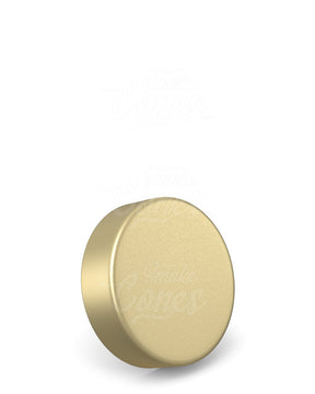 50mm Smooth Flat Push Down and Turn Plastic CR Caps with Foam Liner - Matte Gold - 100/Box - 3