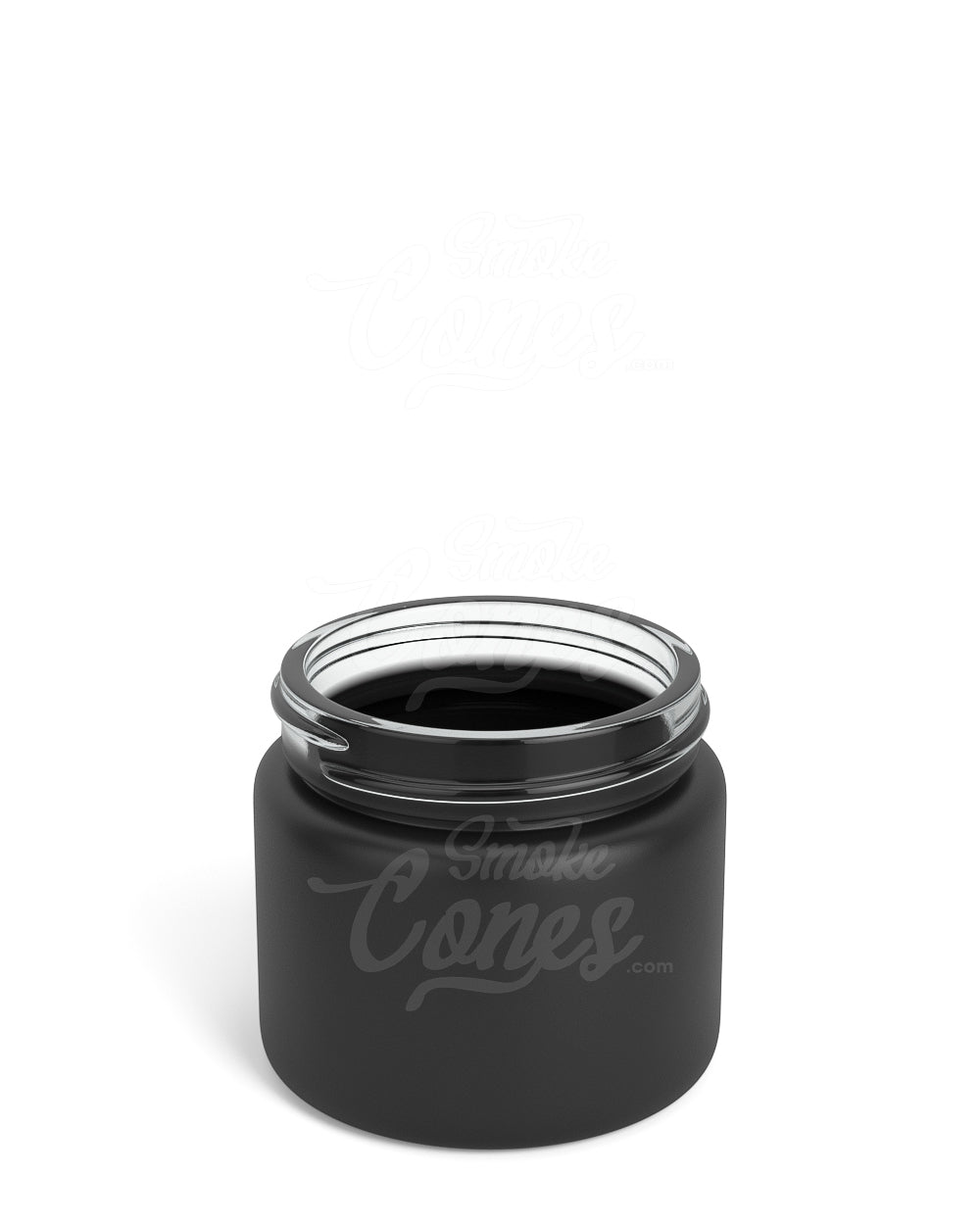 2oz Straight Sided 50mm Matte Black Glass Jars 200/Box