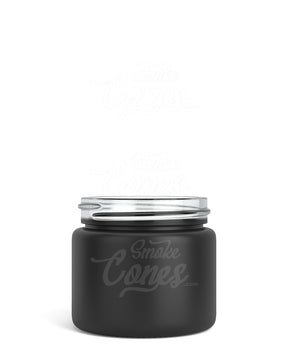 2oz Straight Sided 50mm Matte Black Glass Jars 200/Box