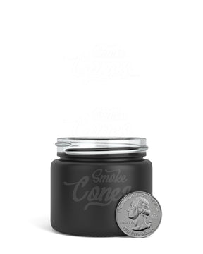 2oz Straight Sided 50mm Matte Black Glass Jars 200/Box