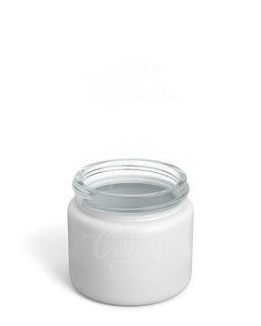 2oz Straight Sided Matte White Glass Jars 200/Box