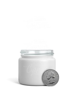 2oz Straight Sided Matte White Glass Jars 200/Box