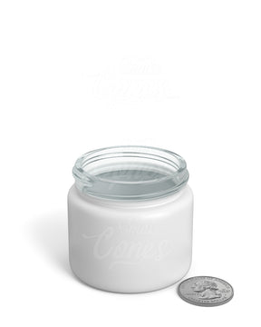 2oz Straight Sided Matte White Glass Jars 200/Box