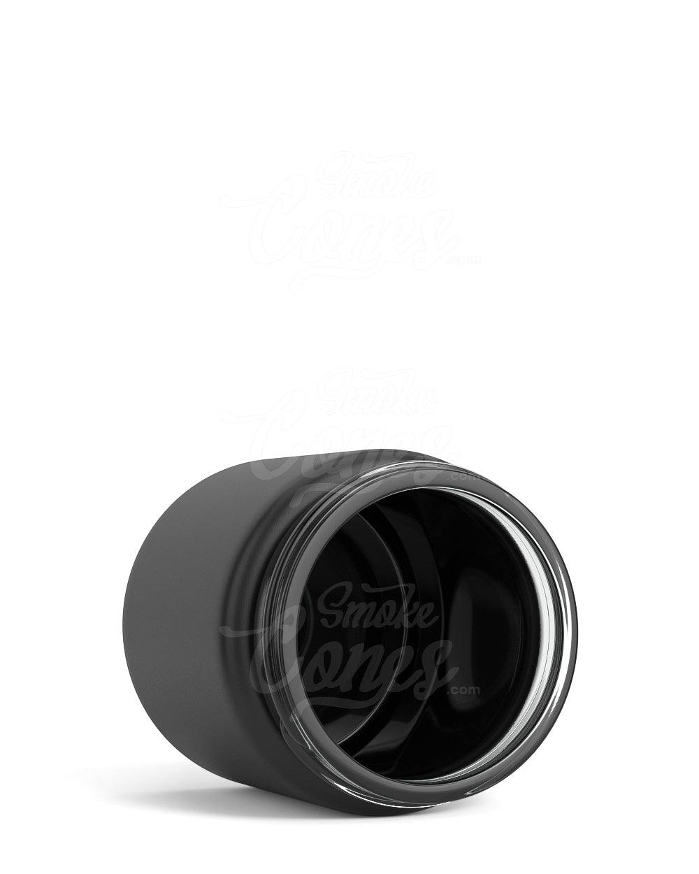 3oz Straight Sided 50mm Black Glass Jars 100/Box