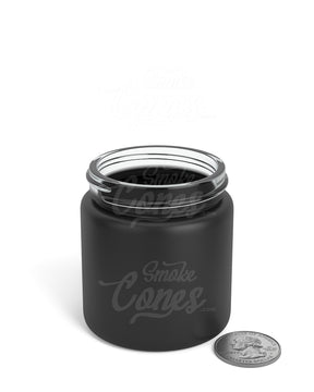 3oz Straight Sided 50mm Black Glass Jars 100/Box