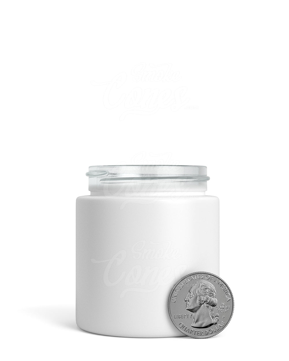 3oz Straight Sided Matte White Glass Jars 150/Box