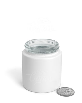 3oz Straight Sided Matte White Glass Jars 100/Box