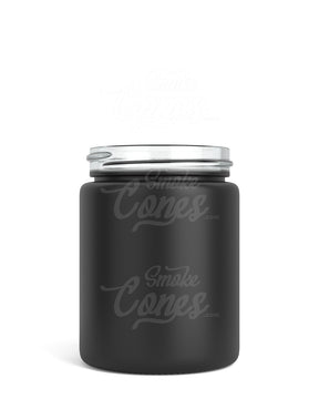 4oz Straight Sided 50mm Matte Black Glass Jars 100/Box