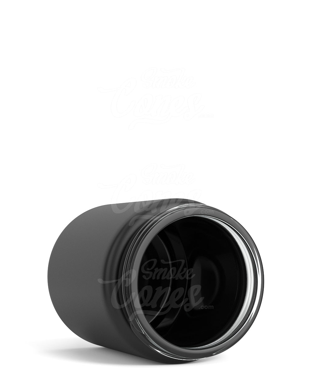 4oz Straight Sided 50mm Matte Black Glass Jars 100/Box