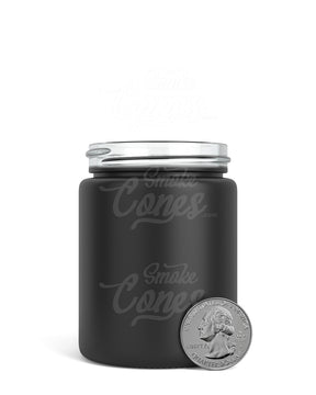 4oz Straight Sided 50mm Matte Black Glass Jars 100/Box