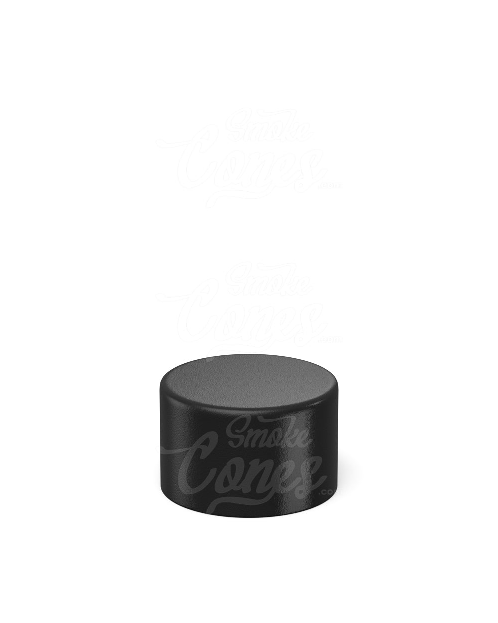 28mm Smooth Push and Turn Flat Plastic CR Caps For Wide Body Glass Tubes - Matte Black - 200/Box