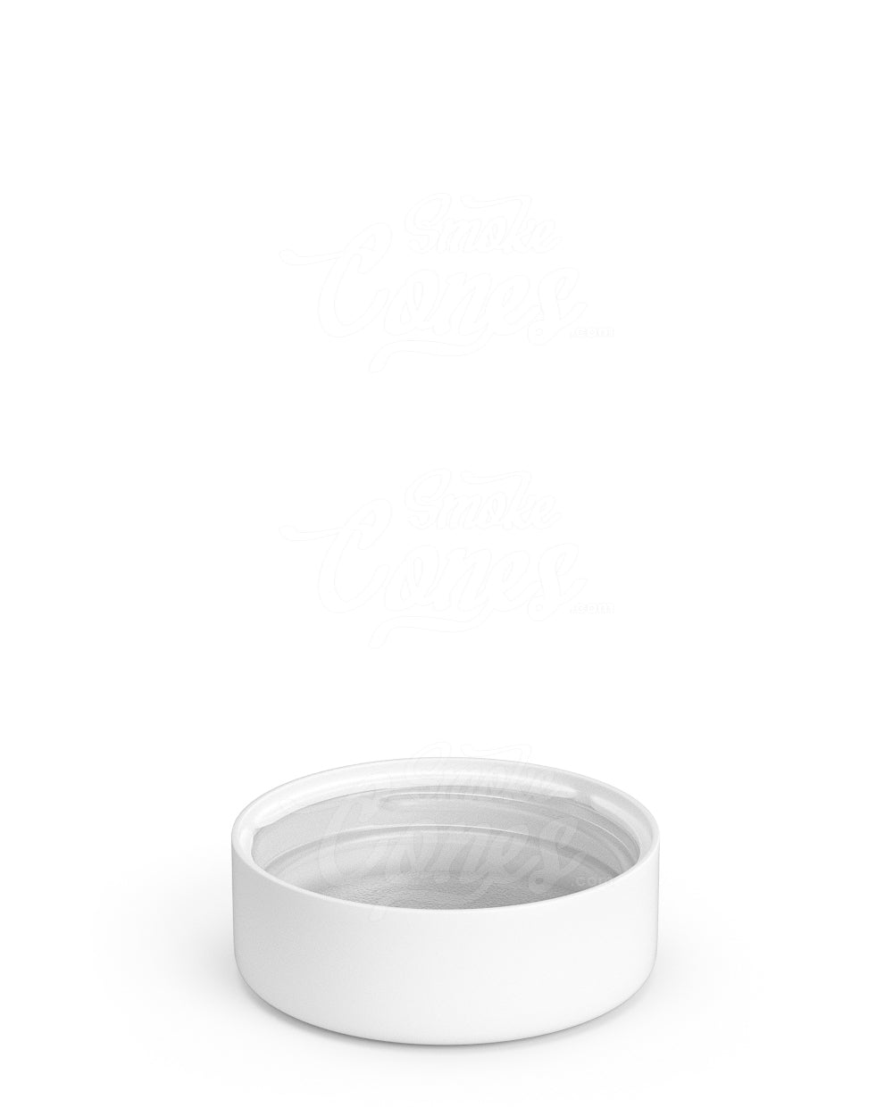 Child Resistant | Smooth Push Down & Turn Plastic No Text Caps w/ Foil Liner | 38mm - Matte White - 320 Count