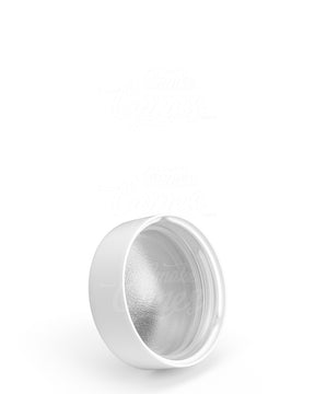 Child Resistant | Smooth Push Down & Turn Plastic No Text Caps w/ Foil Liner | 38mm - Matte White - 320 Count