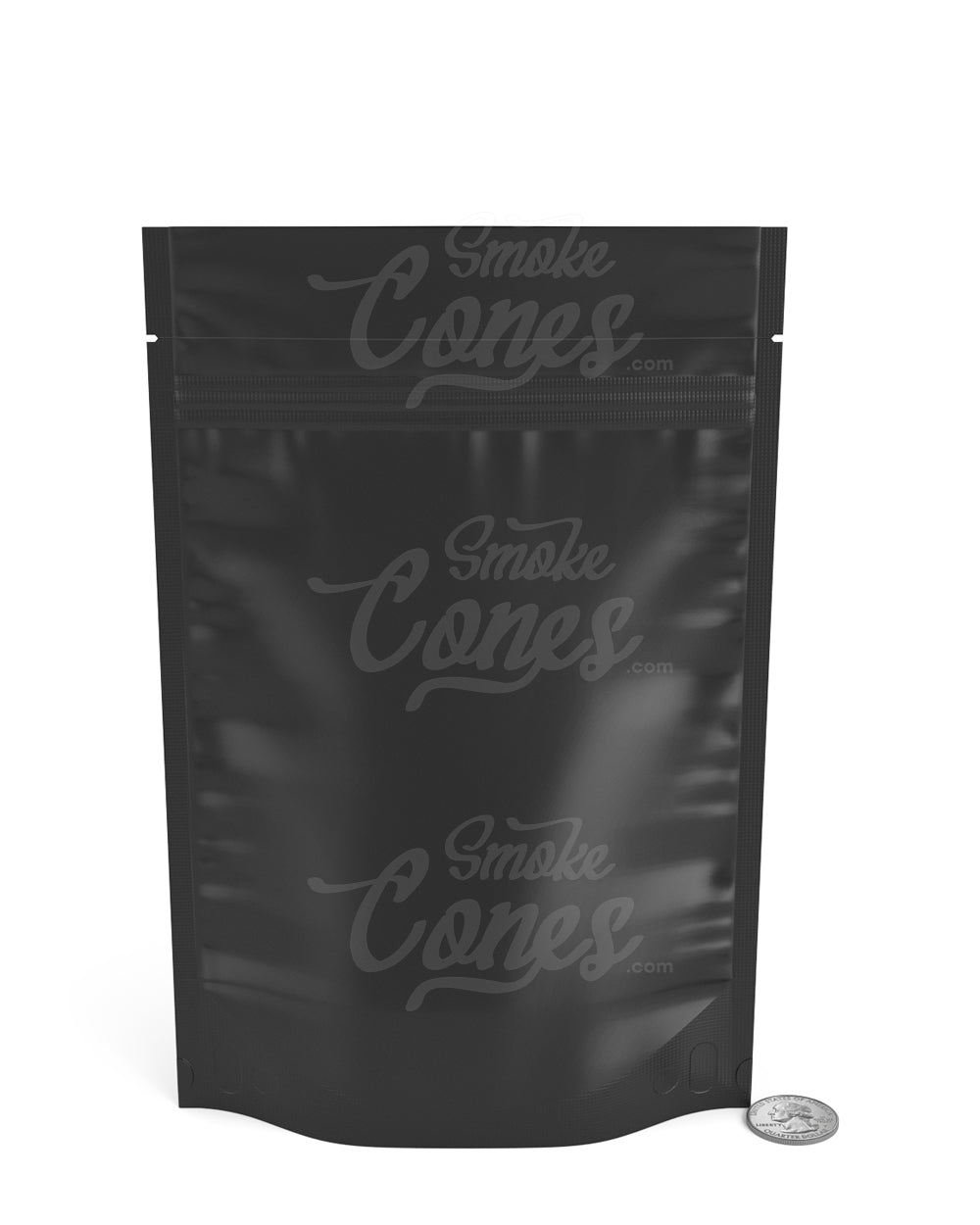 Matte Black 6" x 9.25" Mylar Tamper Evident Bags (28 grams) 1000/Box