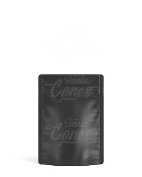 Matte-Black 3.7" x 5" Mylar Tamper Evident Bags (3.5 grams) 1000/Box