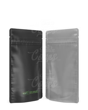 Matte-Black 4" x 6.5" Mylar Tamper Evident Tear Notch PCR Bags (7 grams) 1000/Box