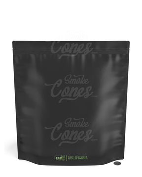 Matte-Black 14.6" x 16.4" Mylar Tamper Evident Tear Notch PCR Bags (448 grams) 100/Box