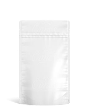 Matte-White 5" x 8.1" Mylar Vista Tamper Evident Tear Notch Bags (14 grams) 1000/Box