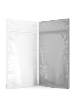 Matte-White 5" x 8.1" Mylar Vista Tamper Evident Tear Notch Bags (14 grams) 1000/Box