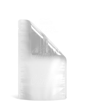 Matte-White 5" x 8.1" Mylar Vista Tamper Evident Tear Notch Bags (14 grams) 1000/Box