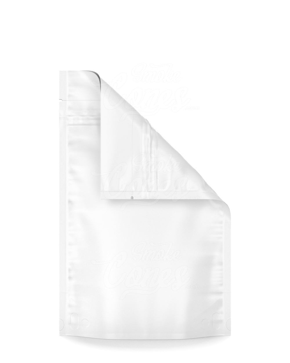 Matte-White 6" x 9.25" Tamper Evident Tear Notch Mylar Bags (28 gram) 1000/Box