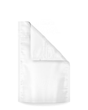 Matte-White 6" x 9.25" Tamper Evident Tear Notch Mylar Bags (28 gram) 1000/Box