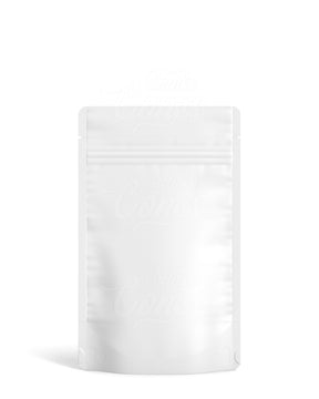 Matte-White 4" x 6.5" Mylar Tamper Evident Tear Notch Bags (7 grams) 1000/Box