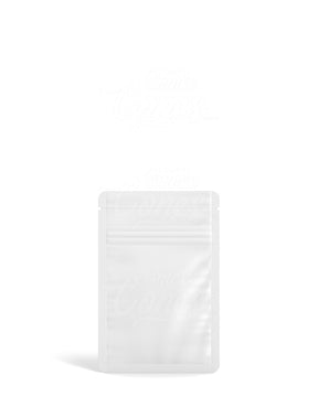 Matte-White 3" x 4.5" Mylar Tamper Evident Tear Notch Bags (1 grams) 1000/Box