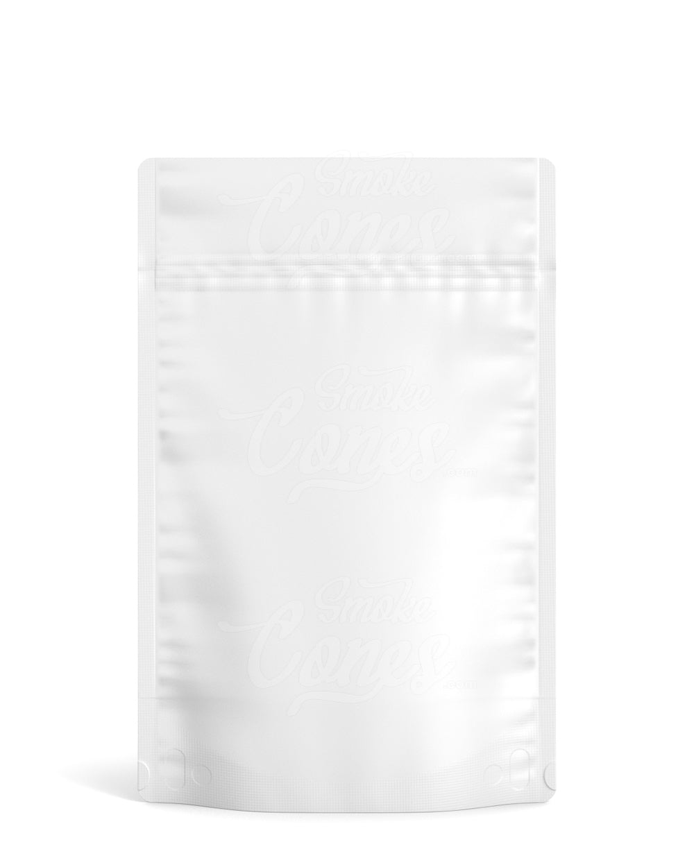 Matte-White 6" x 9.3" Tamper Evident Tear Notch Mylar Bags (28 gram) 1000/Box