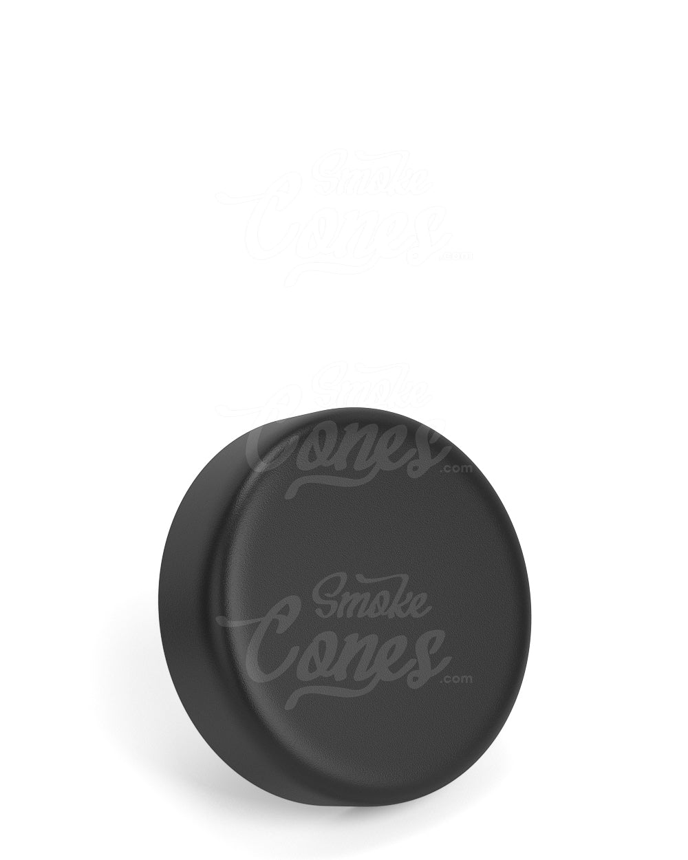 53mm Round Push and Turn Child Resistant Plastic Caps With Foam Liner - Matte Black - 100/Box