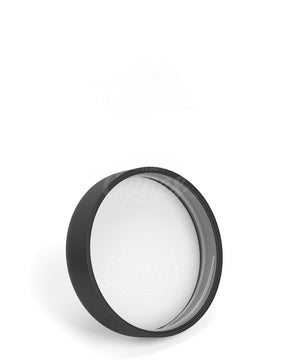 53mm Round Push and Turn Child Resistant Plastic Caps With Foam Liner - Matte Black - 100/Box