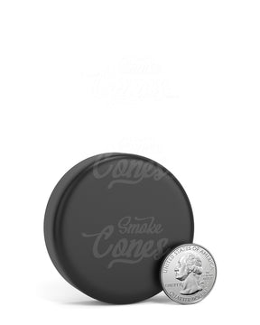 53mm Round Push and Turn Child Resistant Plastic Caps With Foam Liner - Matte Black - 100/Box