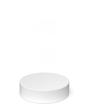 53mm Push and Turn Child Resistant Plastic Caps With Foam Liner - Matte White - 100/Box