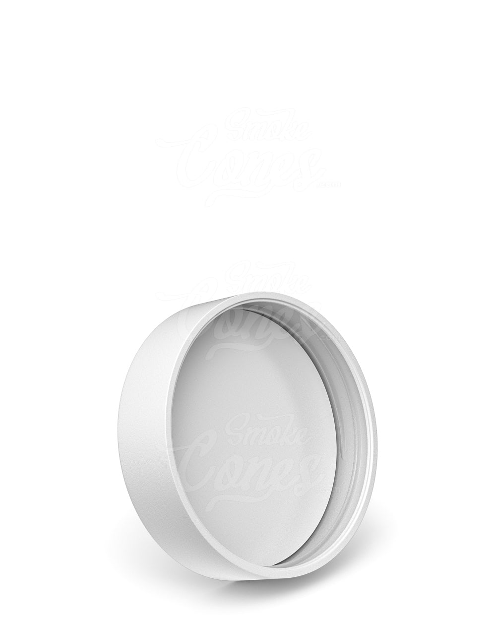 53mm Push and Turn Child Resistant Plastic Caps With Foam Liner - Matte White - 100/Box