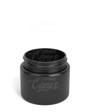 3oz Straight Sided 50mm Black Plastic Jars 100/Box