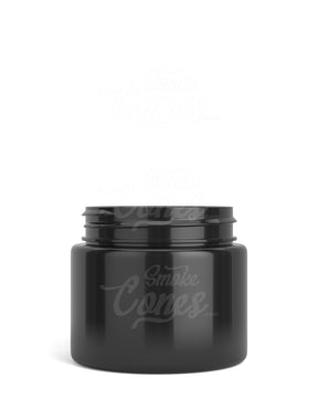 3oz Straight Sided 50mm Black Plastic Jars 100/Box