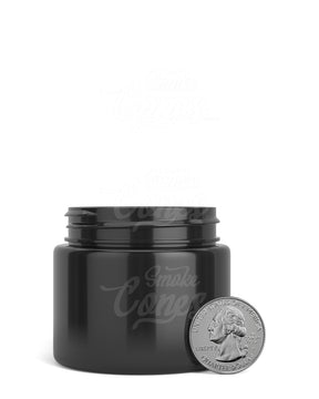 3oz Straight Sided 50mm Black Plastic Jars 100/Box