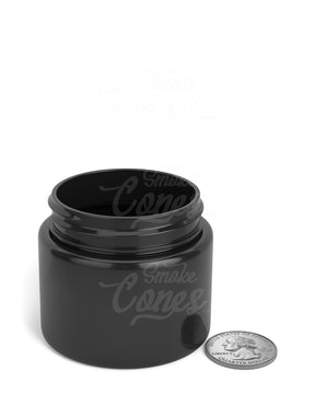 3oz Straight Sided 50mm Black Plastic Jars 100/Box