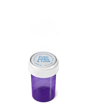 77mm Child Resistant Purple Reversible Cap Vials 275/Box - 2