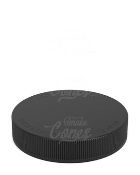 89mm Ribbed Push and Turn Flat Plastic CR Caps - Semi Gloss Black - 205/Box