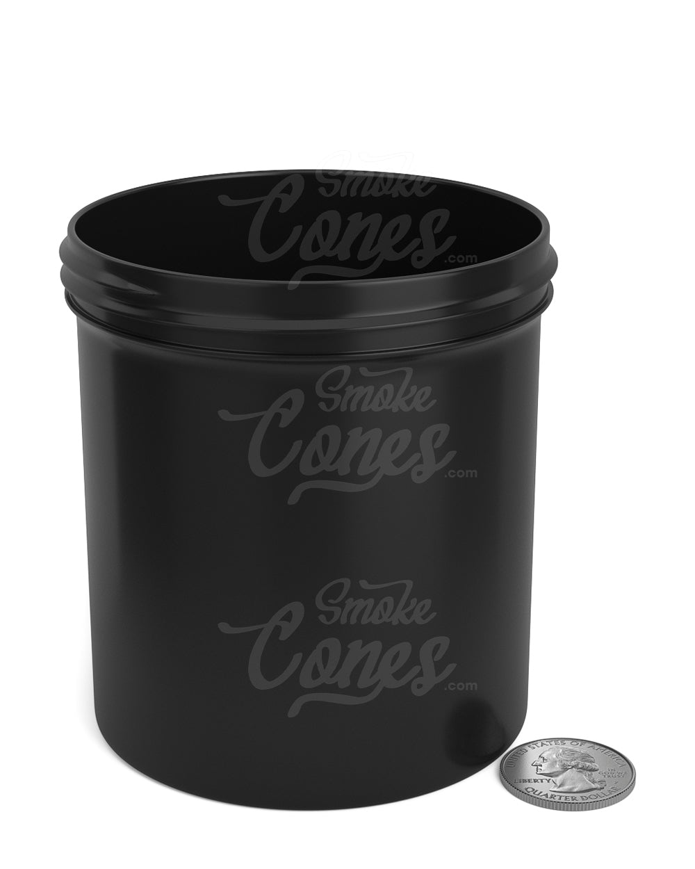 Wide Mouth Straight Sided 16oz Black Plastic Jars 205/Box