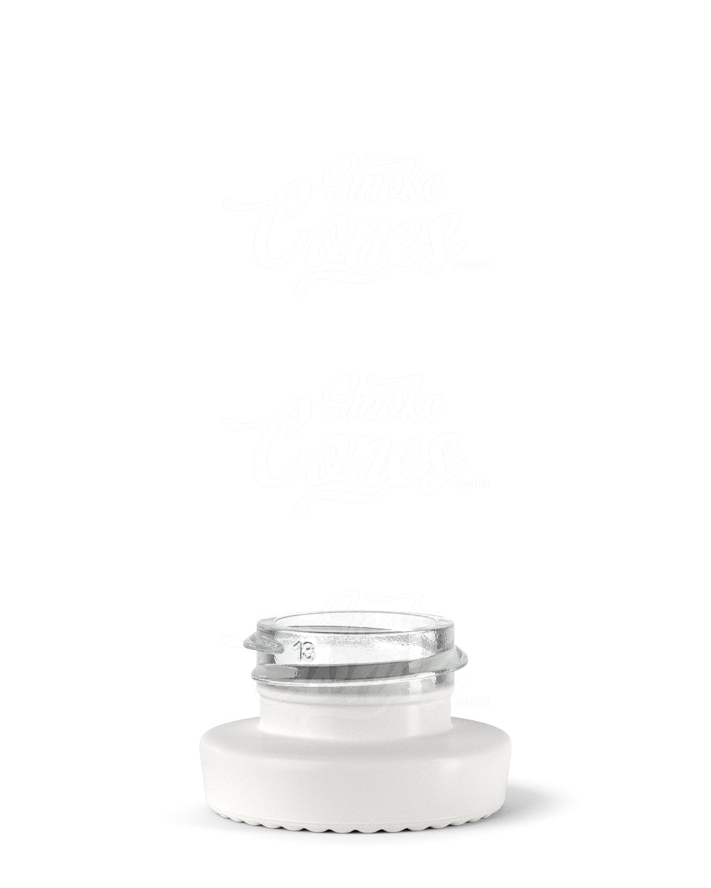 28mm White 5ml Glass Concentrate Jar w/ Silver Interior 480/Box