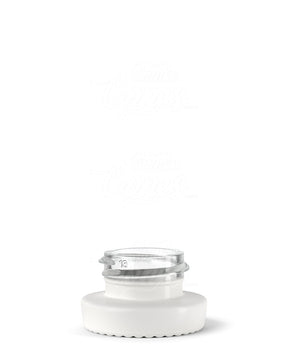 28mm White 5ml Glass Concentrate Jar w/ Silver Interior 480/Box