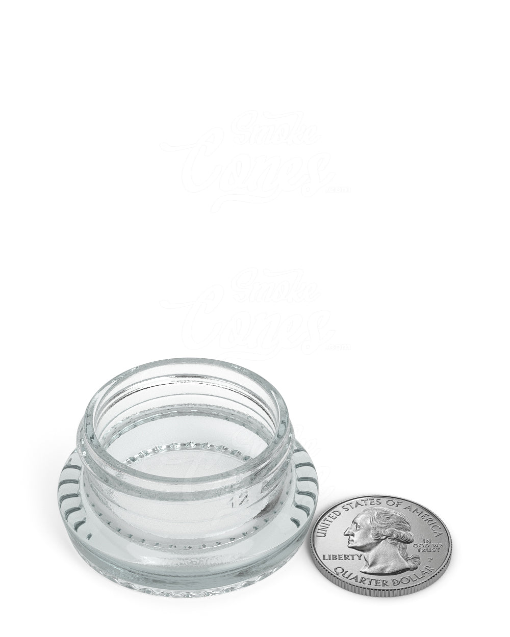 38mm Clear 9ml Glass Concentrate Jar 240/Box - 6