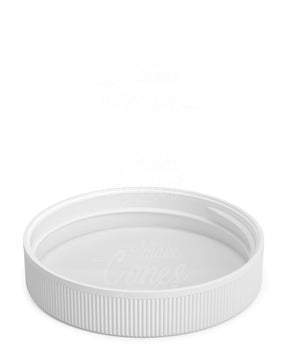 89mm Ribbed Push and Turn Child Resistant Plastic Caps - Matte White - 205/Box