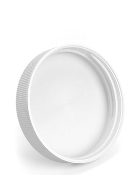 89mm Ribbed Push and Turn Child Resistant Plastic Caps - Matte White - 205/Box