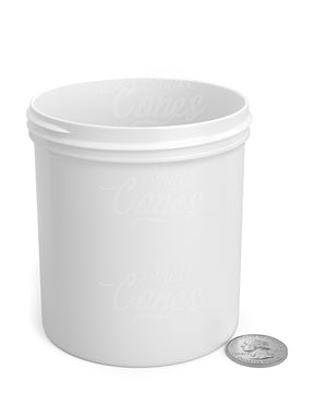 Wide Mouth Straight Sided 16oz White Plastic Jars 205/Box