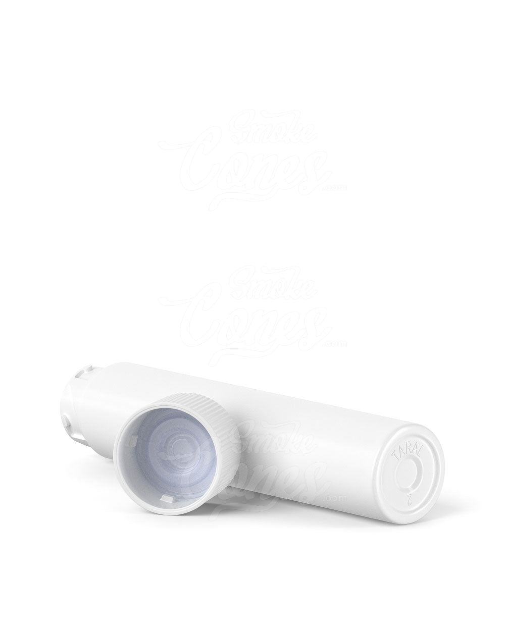 72mm Child Resistant Push Down & Turn Plastic Vape Cartridge Tube - White - 1650/Box