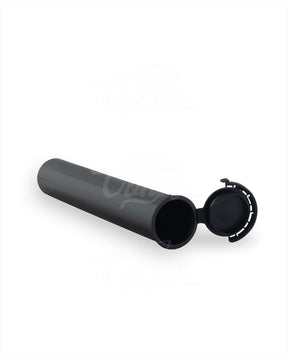 Child Resistant & Tamper Evident | Pop Top Plastic Pre-Roll Tubes (Open) | 116mm - Black - 1000 Count