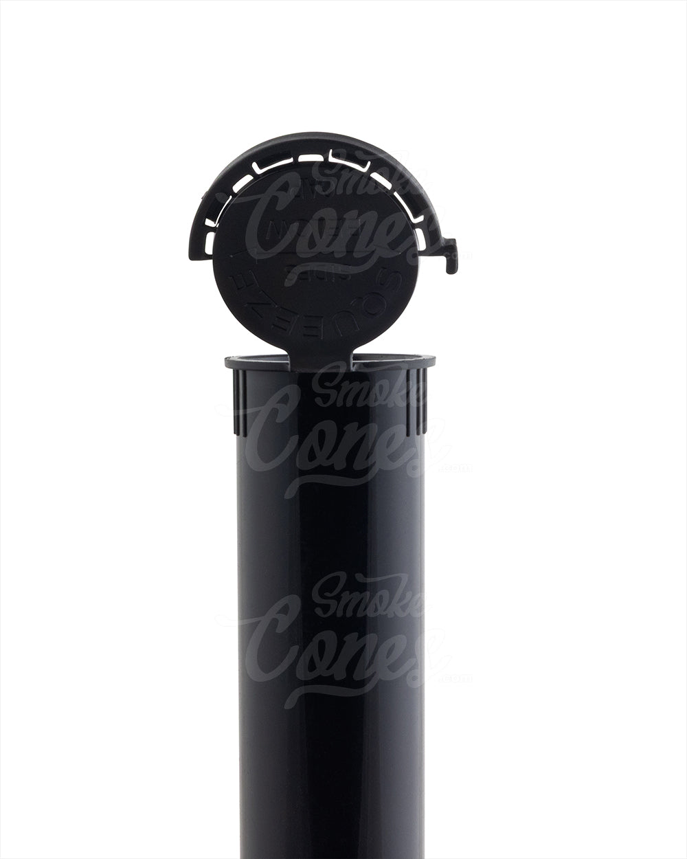 Child Resistant & Tamper Evident | Pop Top Plastic Pre-Roll Tubes (Open) | 116mm - Black - 1000 Count